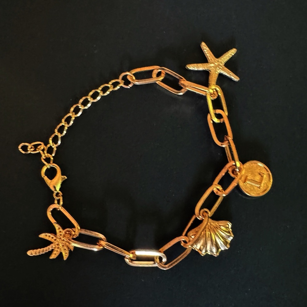 Beach theme charm bracelet